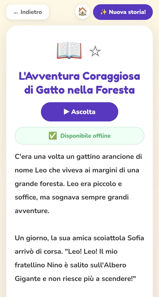 Una storia pronta da ascoltare in Lumimo